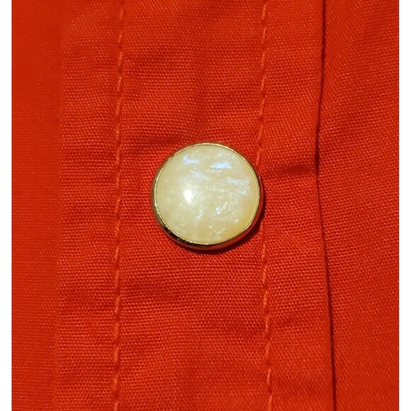 Cactus Authentic Handcrafted Goods Men's Shirt w/ Pearl Snap Buttons Size XL Red - Picture 2 of 4